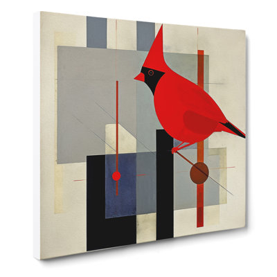 Cardinal Bird Suprematism No.6 - No Frame Print
