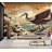 Premium Wallpaper Wall Mural - Crane Sunset Illustration-682173622