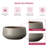 12 in. Medium Stone Gray(Upgraded Interior) Concrete Round Planter / Pot, Curvy Planter Bowl with Drainage Holes-650961499-650961315
