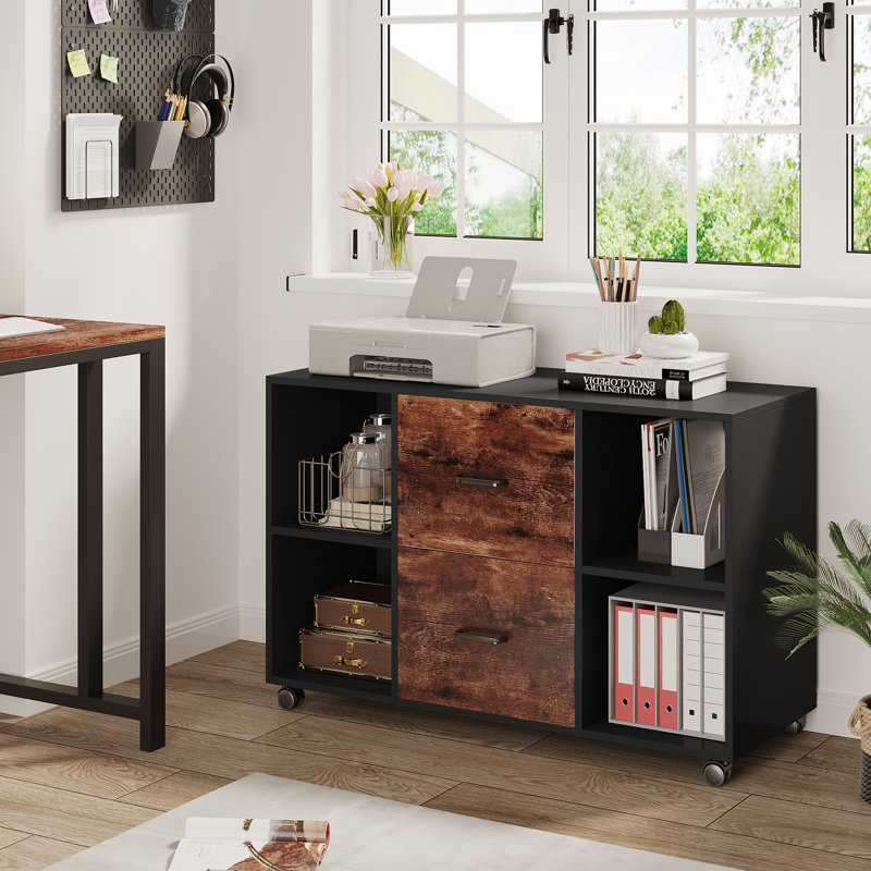 39'' Wide 2-Drawer Mobile Lateral File Cabinet