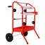 Machine à papier mobile multi-rouleaux 18 "avec plateaux de rangement, rouge