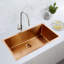 Évier de cuisine en acier inoxydable à cuve simple encastrable en acier inoxydable L 32 po x l 19 po KDK Home