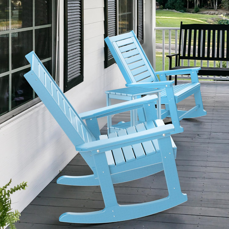 Outdoor Rocking Chairs  Set of 2, Arctic