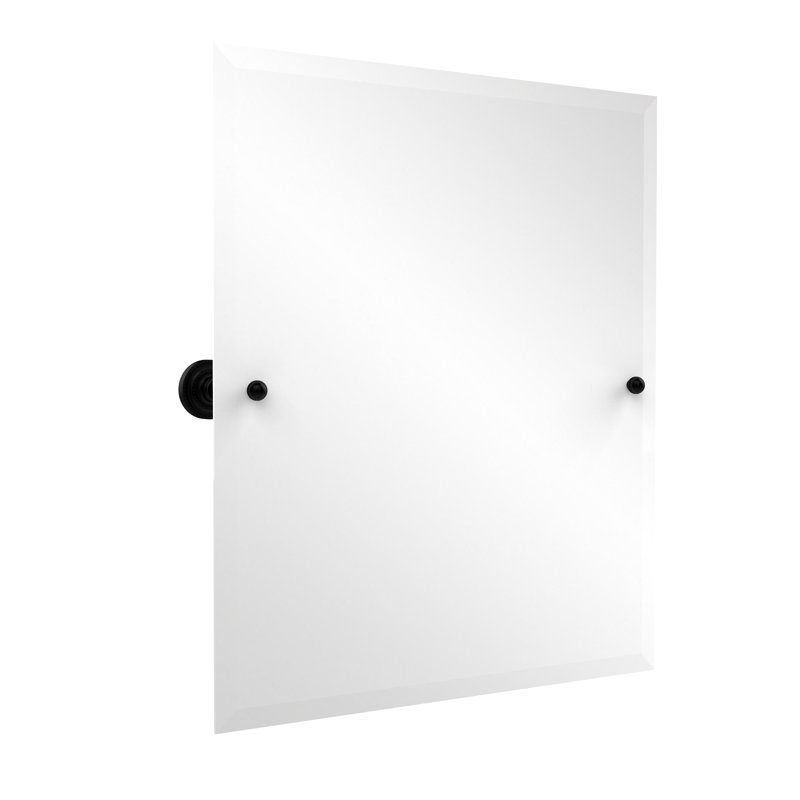 Miroir rectangulaire inclinable 21 "x 26" Dottingham, Noir mat, 21" H x 26" W