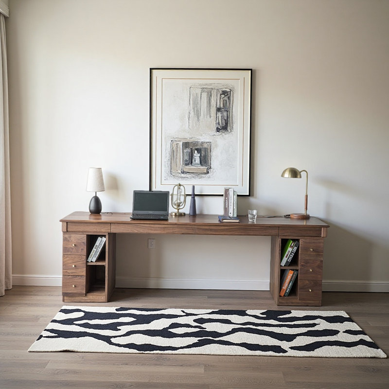 Bureau moderne de style minimaliste, H 29,53 po x l 78,74 po x P 27,56 po