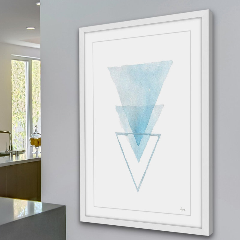 " Inverted Iceberg " by Eyre Tarney Painting Print, 18" H x 12" W x 1.5" D, White Frame