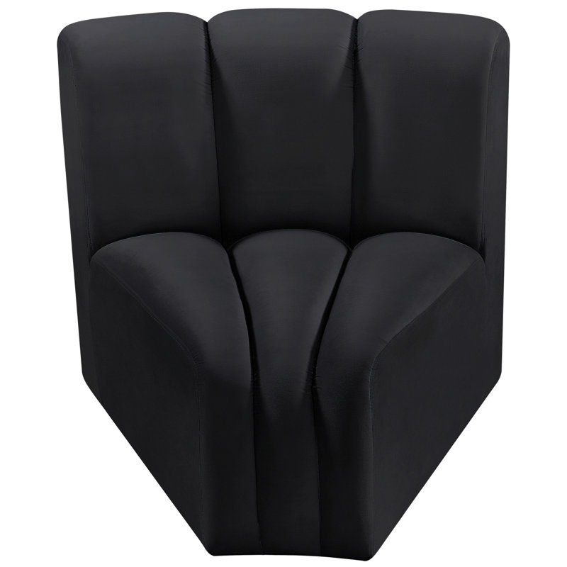 Holdina Velvet Side Chair, Black Velvet