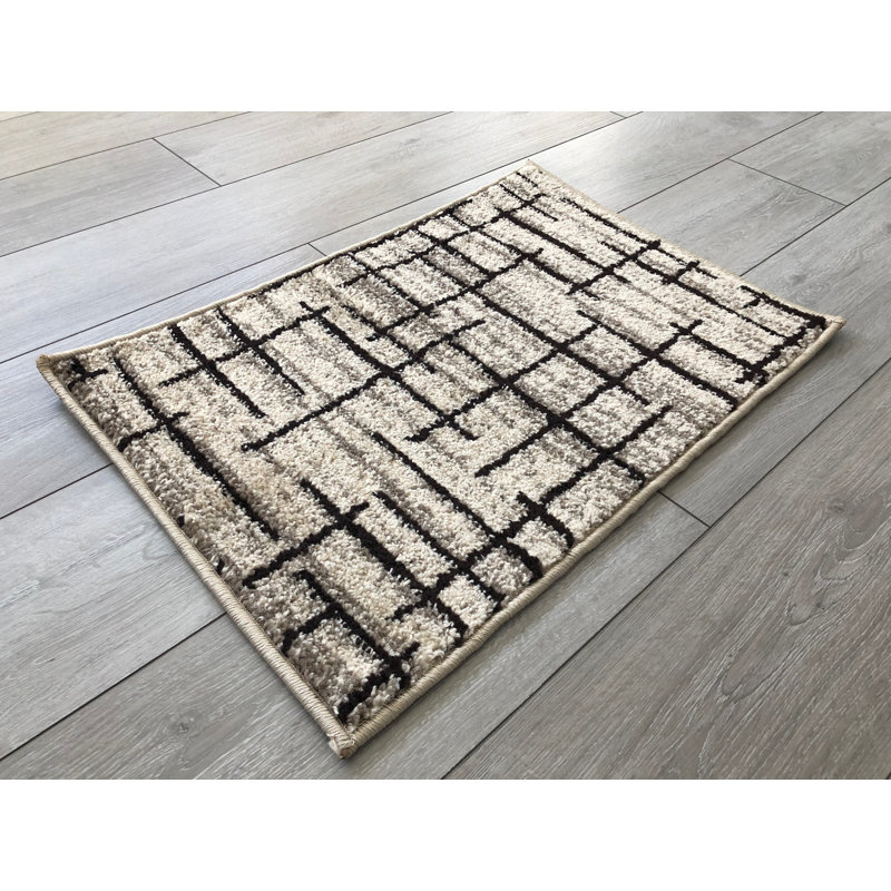 Beaulieu Non-Slip Chequered Doormat, Rectangle 64 x 117cm