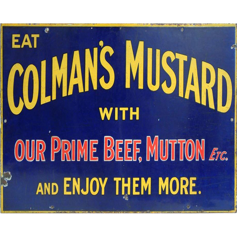 Vintage Metal Sign – Retro Advertising – Colmans Mustard