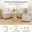 Banquette de coin modulaire avec rangement, banc de salle à manger rembourré pour 5 personnes, chenille respirante-796848336-796848338
