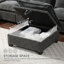 Canapés modulaires spacieux avec repose-pieds de rangement mobile, canapé en chenille moderne pour le salon
