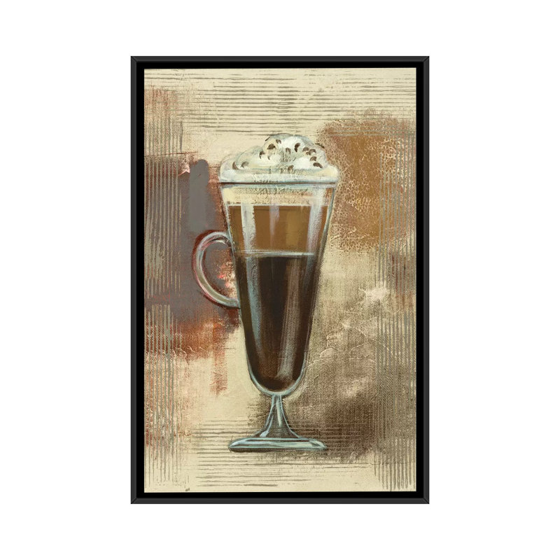 « café classico i », reproduction d’art sur toile, H 26 po x l 18 po x P 1,5 po, Toile avec cadre noir, Pas de tapis