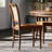 Maven Lane Vera Classical Wooden Dining Chair in Aged Natural Finish with Clay Canvas Fabric Upholstery, Set of 2-124198069-124198067