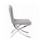 Chaise d'appoint de 49,3 cm de large (lot de 2), velours gris pâle et chrome