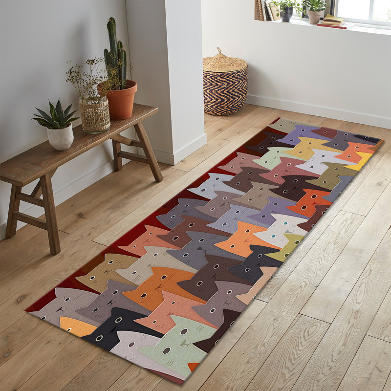 Floral Symphony Non-Woven Soft Printed Rug for a Warm and Inviting Touch to Your Living Room or Bedroom Decor