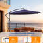 Parasol solaire à DEL de 3 m avec poignée pliable et base en croix, idéal pour terrasse, jardin et piscine, toutes saisons.-1429639938