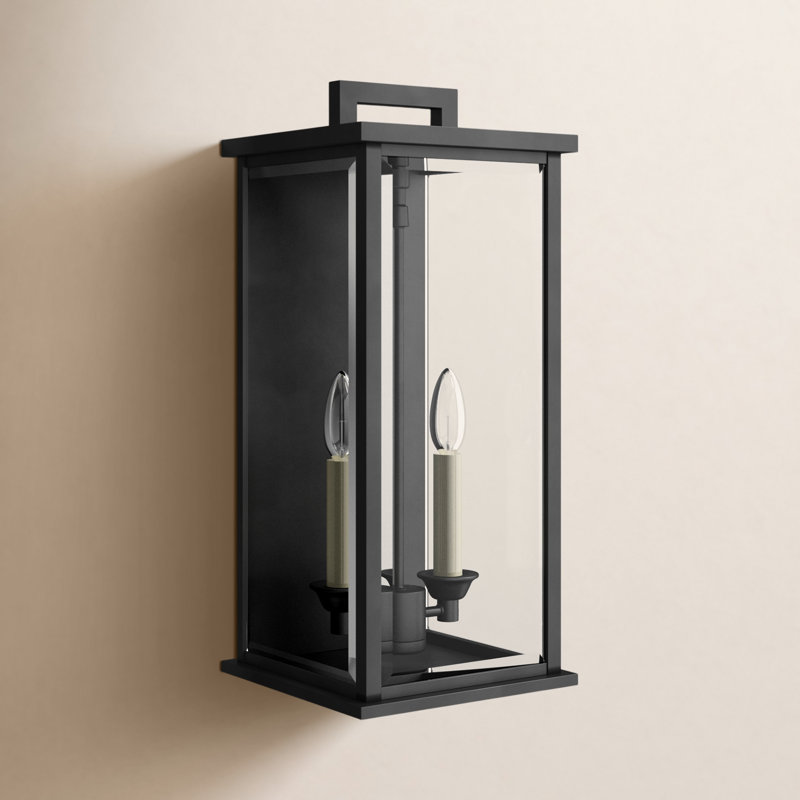 Plafonnier encastré d'extérieur noir Onelia Deonte, H 18,25 po x l 7,75 po x P 7,75 po