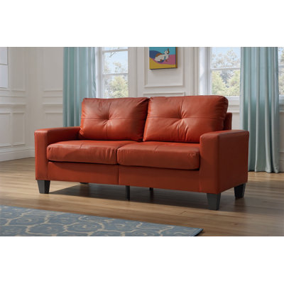 Swansea Modular Red Sofa Faux Leather