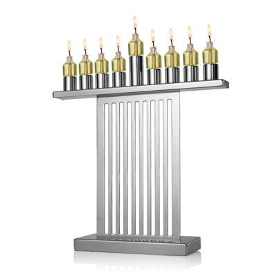 Frank Lloyd Wright Stainless Steel Beth Sholom Menorah