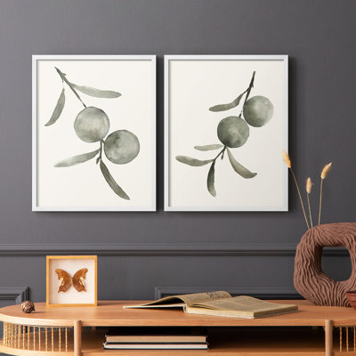 Twilight Oranges III - reproduction encadrée de qualité supérieure - prête à être accrochée - aucun clou requis - aucun clou requis
