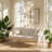 Everette 69" W x 31.3" D x 30.7" H 3-Position Convertible Teddy Fabric Sofa Bed
