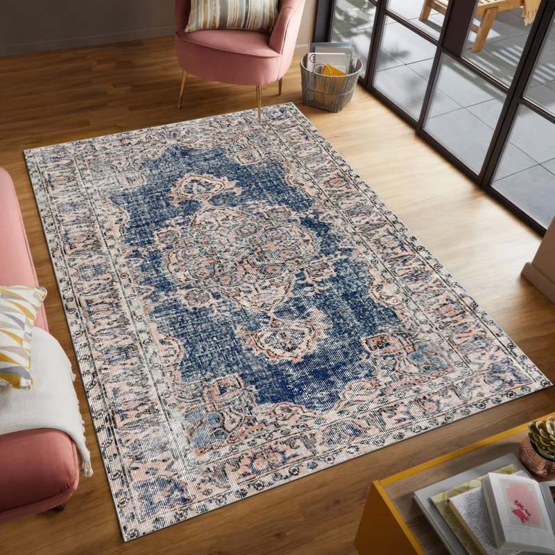 Floral Pattern With Pile Soft Type Printed Rug in Vibrant Hues for a Touch of Elegance in Any Living Space