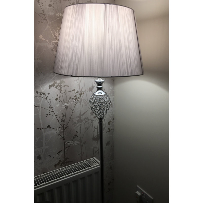 Colten 161cm Chrome Crystal  Decorative Modern Floor Lamp