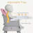 8 in 1 Baby High Chair, Coverts to Dining Booster Seat, Removable Tray & Double Seat Cover, Easy to Wipe-634267993-634267994