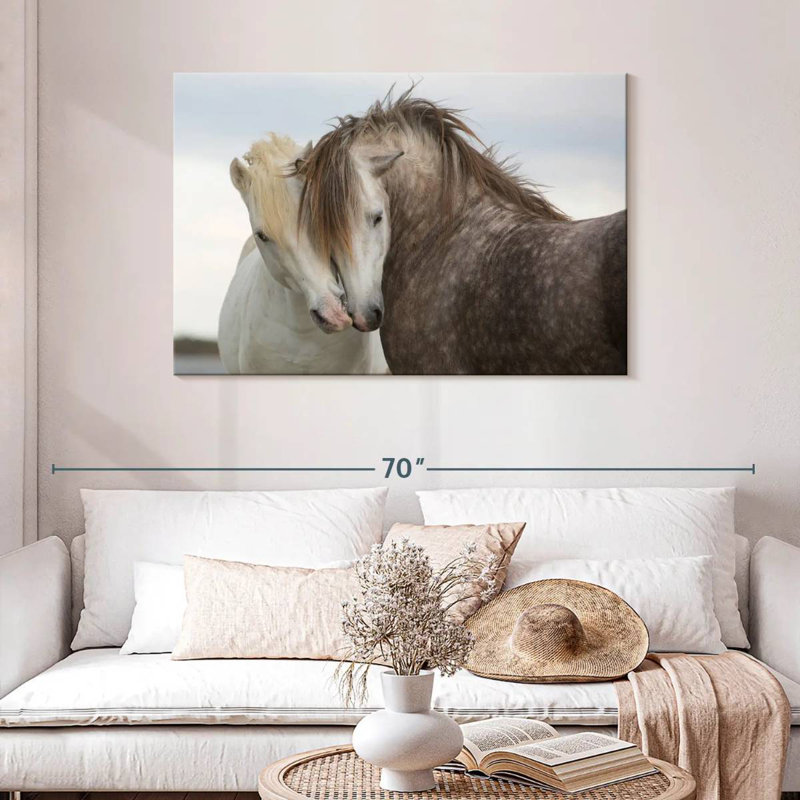 Hardie Nuzzling Horses, 30" H x 45" W