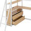 Twin Size Metal&Wood Loft Bed With Desk And Shelves-1034766301