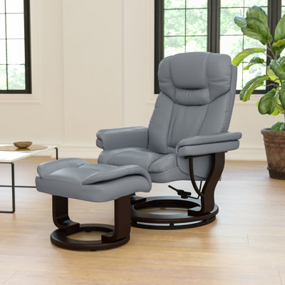 Casey-Jane Contemporary Multi-Position Padded Recliner with Ottoman by Charlton Home