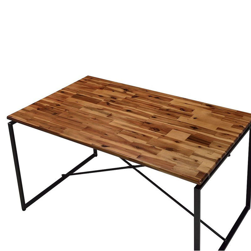 Dining Table With Metal Sled Base