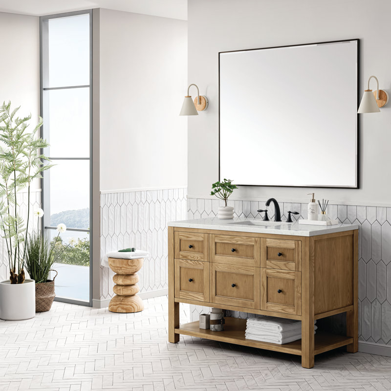 Breckenridge 48'' W Single Vanity, Lime Delight, Light Natural Oak, 8" Widespread