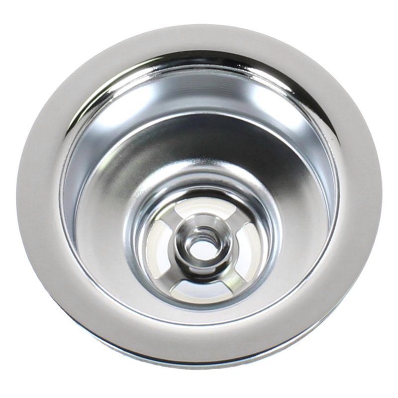 Polished Chrome 3.5" Sink Drain Assembly with Solid Brass Basket Strainer