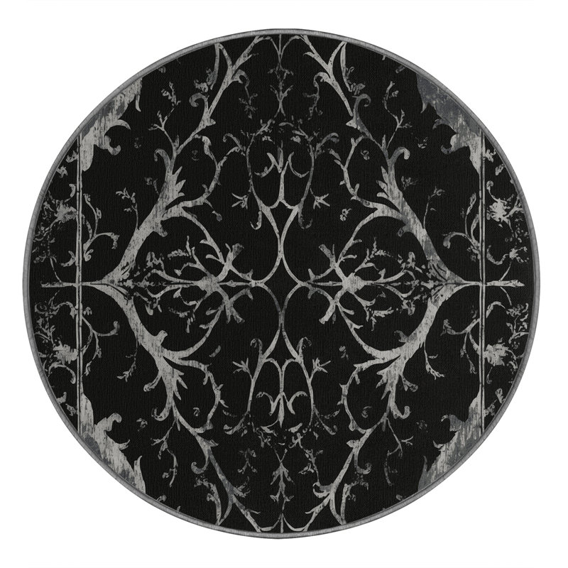 Silver Thorn Rug, Round 3'