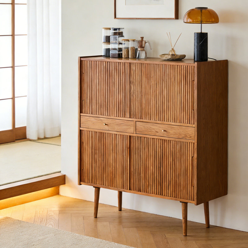 Buffet nordique de style rétro, Brun
