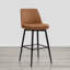 Tabouret tournant Mid-Century, hauteur de bar, base noire -434915381-429225669