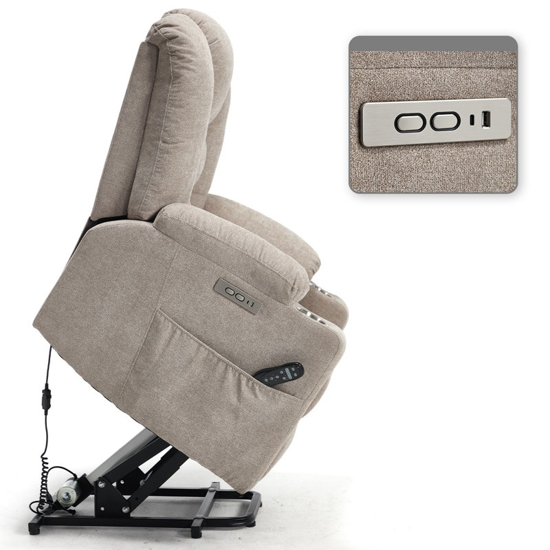 Fauteuil inclinable électrique Power Chenille, Kaki