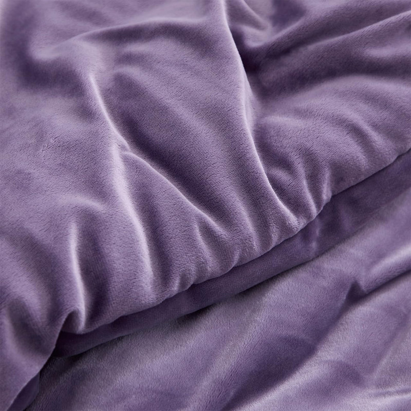 Ensemble d'édredon en polyester, Mauve, Édredon pour très grand lit + 2 très grandes ta