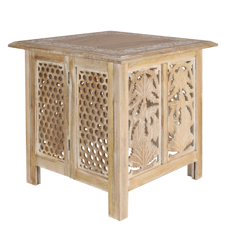 Abbey End Table, 56cm H x 54cm W x 54cm D, Natural