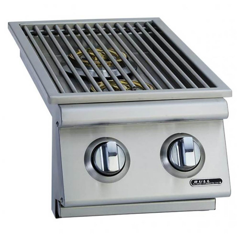 Bull Outdoor Products Slide In Stainless Steel Double Side Burner