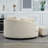 Upholstered Barrel Chair With Ottoman-108805424