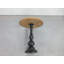 Table basse ronde 19,9 "avec piédestal pour salon en bois naturel