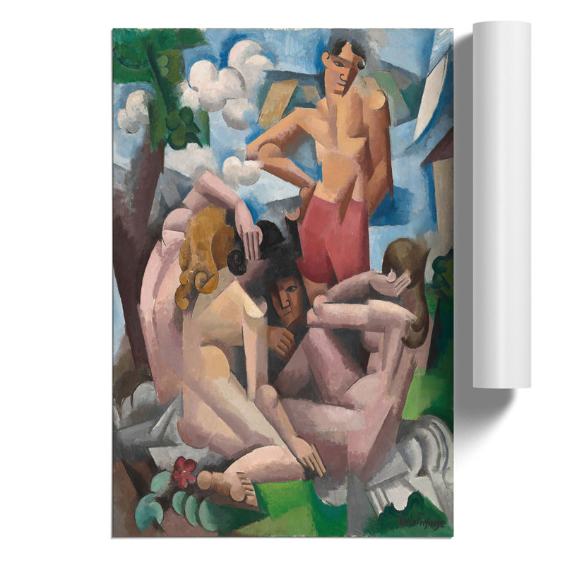 The Bathers by Roger de la Fresnaye - Frameless Print, 59cm H x 42cm W x 0.1cm D