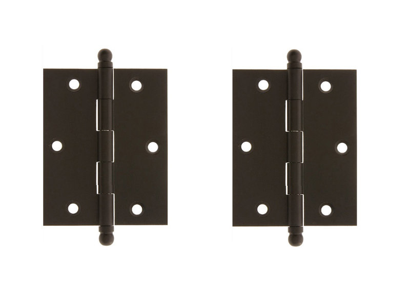 Solid Brass Mortise Hinge, 4.25'' H x 2.5" W x 2" D, Oil-Rubbed Bronze