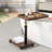 C Table End Table Adjustable Height, 360°Swivel TV Tray Table For Small Spaces, Couch Tables That Slide Under, C Shaped Side Tables With Wheels