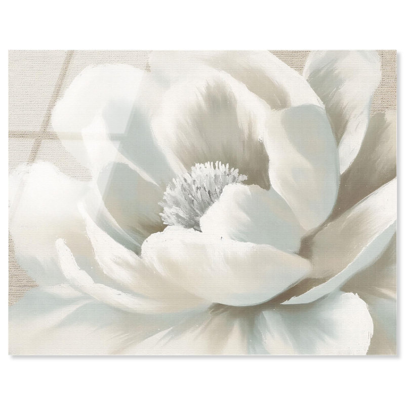 Silky sépal II, fleurs minimalistes en acrylique par Art Remedy, prêt à être accroché, H 30 po x l 36 po