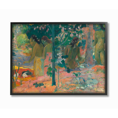 « forest pond native figures classic » par paul gauguin-reproduction d’art