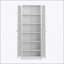 Garde-manger en métal durable - hauteur de 72 pouces avec 5 tablettes réglables, rangement autoportant blanc pour la cuisine et la salle de bain