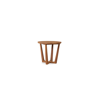 Teak Outdoor Round Teak Side Table